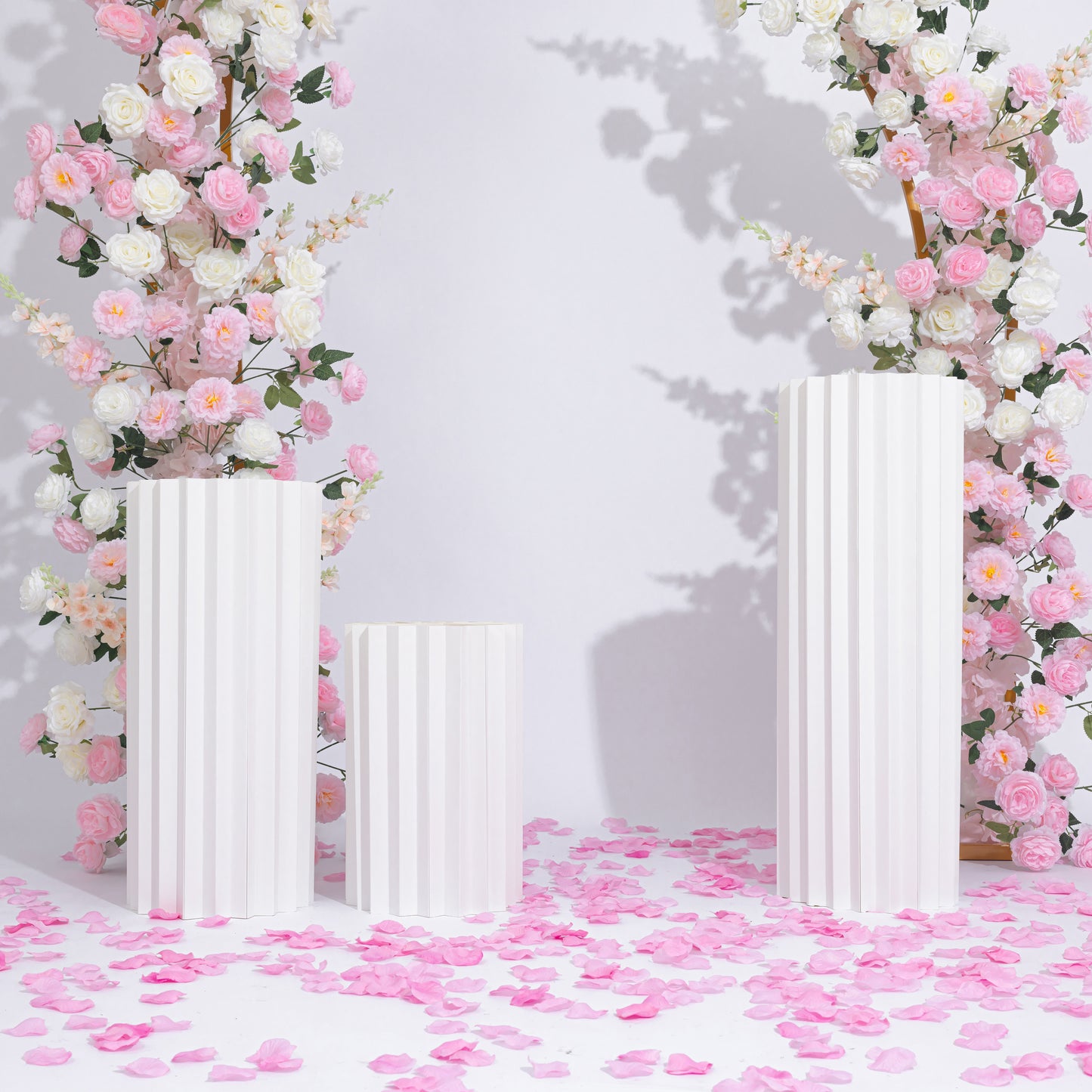 Pink horn floral arrangement, proposal and confession, indoor and outdoor scene decoration set