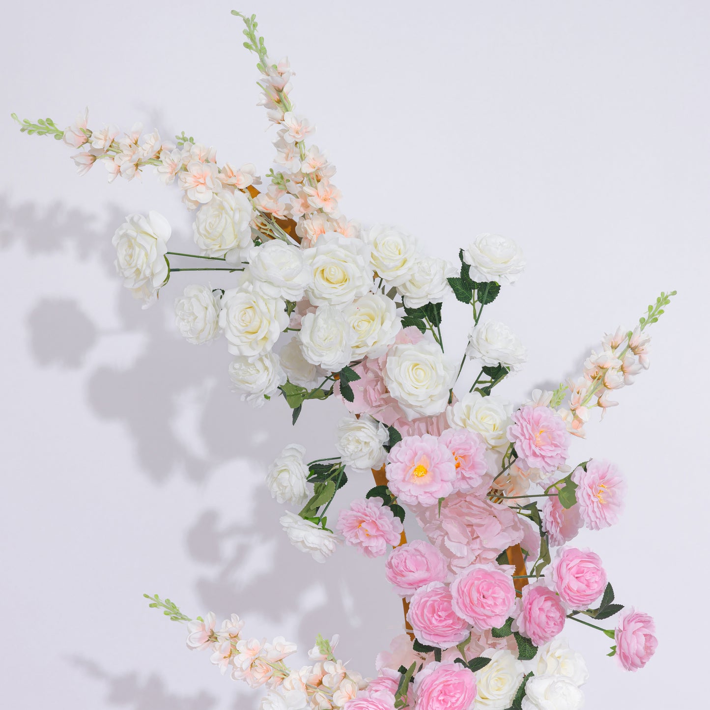 Pink horn floral arrangement, proposal and confession, indoor and outdoor scene decoration set